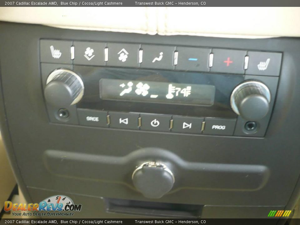 2007 Cadillac Escalade AWD Blue Chip / Cocoa/Light Cashmere Photo #17