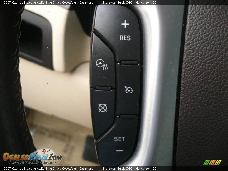 2007 Cadillac Escalade AWD Blue Chip / Cocoa/Light Cashmere Photo #20
