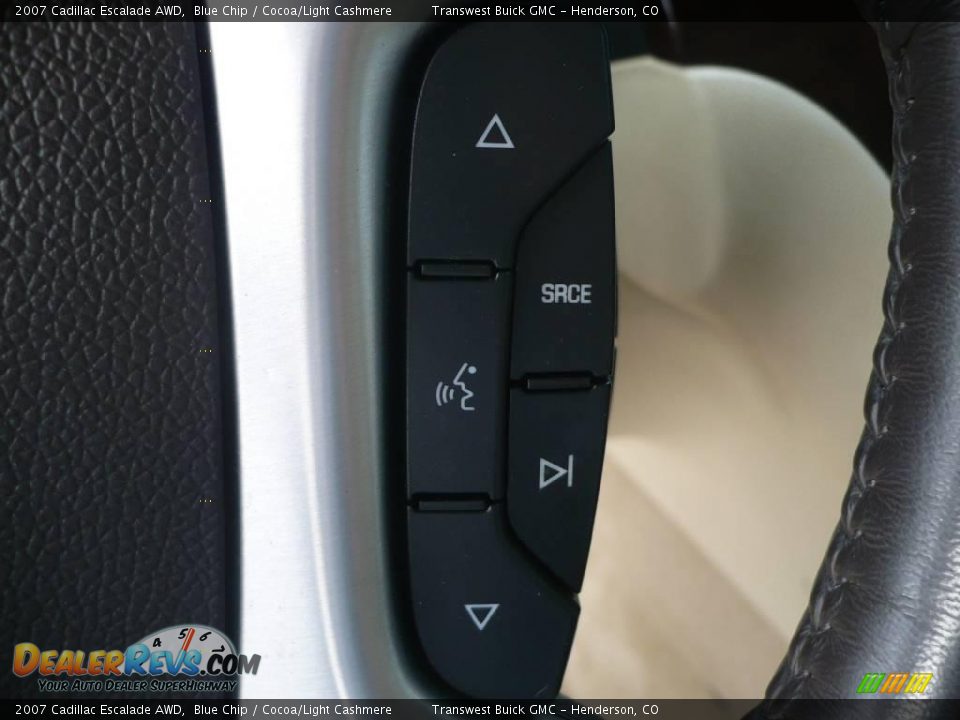 2007 Cadillac Escalade AWD Blue Chip / Cocoa/Light Cashmere Photo #21