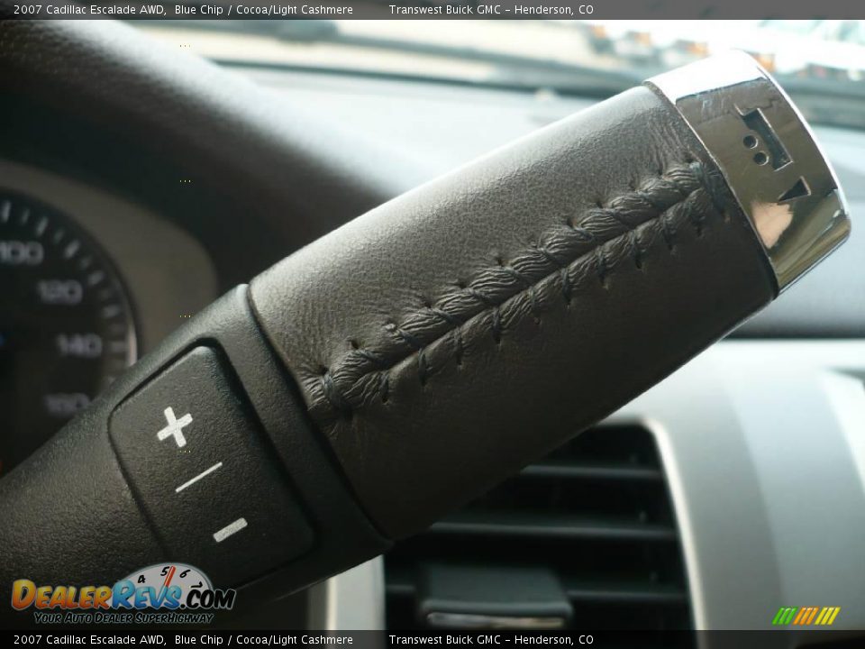 2007 Cadillac Escalade AWD Blue Chip / Cocoa/Light Cashmere Photo #22