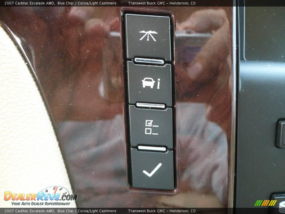 2007 Cadillac Escalade AWD Blue Chip / Cocoa/Light Cashmere Photo #23