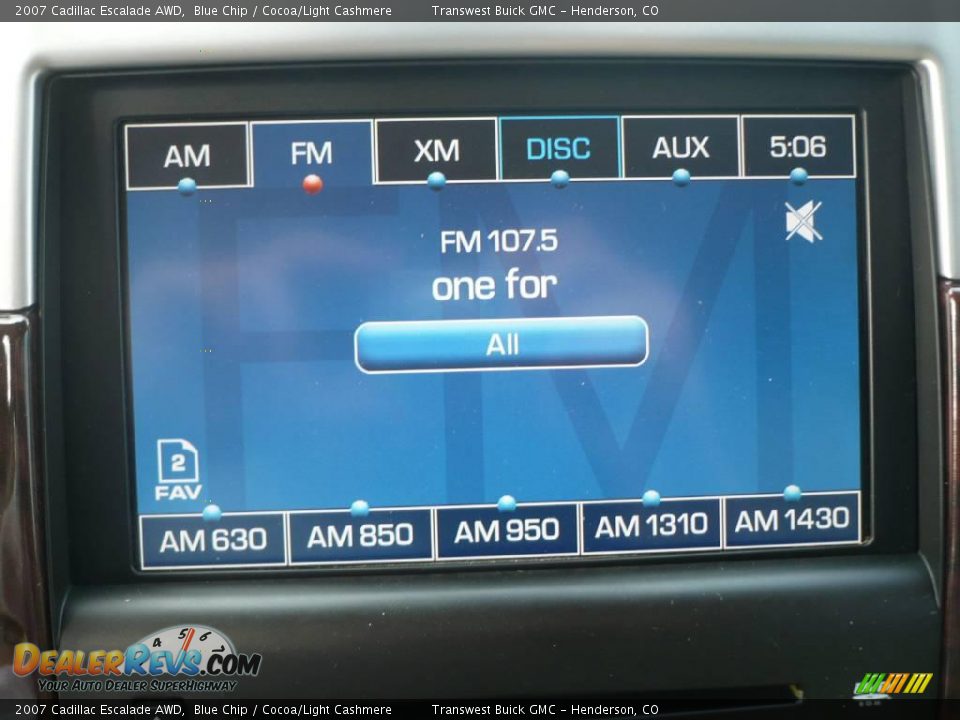 2007 Cadillac Escalade AWD Blue Chip / Cocoa/Light Cashmere Photo #24