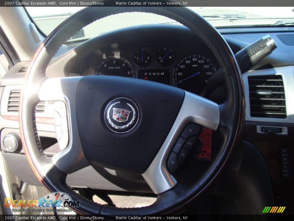 2007 Cadillac Escalade AWD Gold Mist / Ebony/Ebony Photo #19