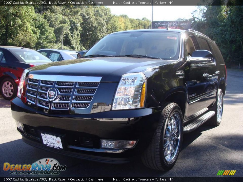2007 Cadillac Escalade AWD Black Raven / Cocoa/Light Cashmere Photo #1