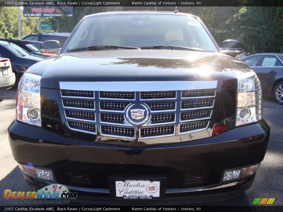 2007 Cadillac Escalade AWD Black Raven / Cocoa/Light Cashmere Photo #2