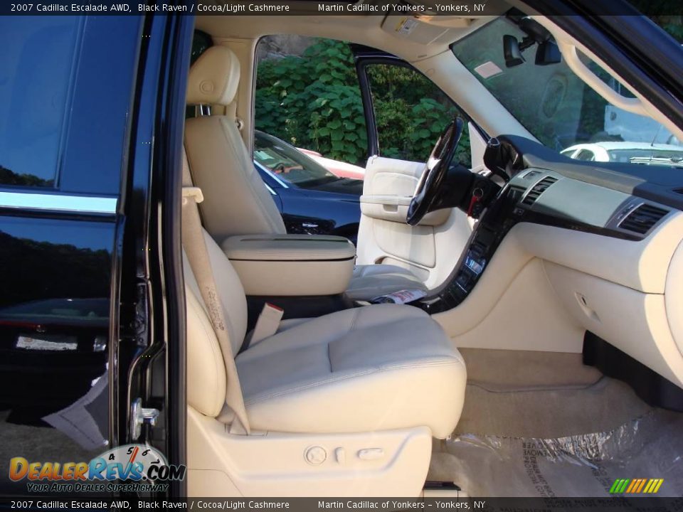 2007 Cadillac Escalade AWD Black Raven / Cocoa/Light Cashmere Photo #13