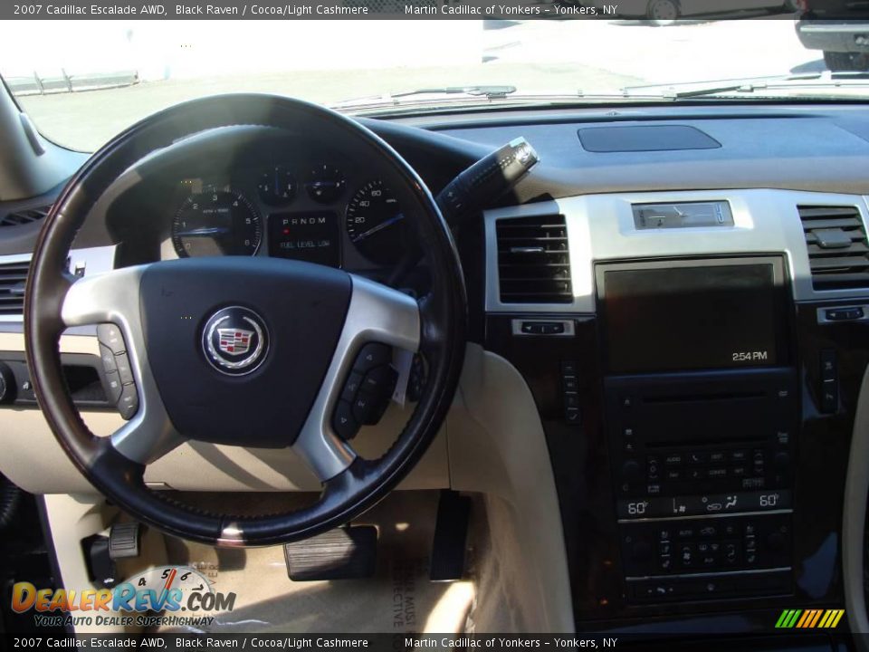 2007 Cadillac Escalade AWD Black Raven / Cocoa/Light Cashmere Photo #19