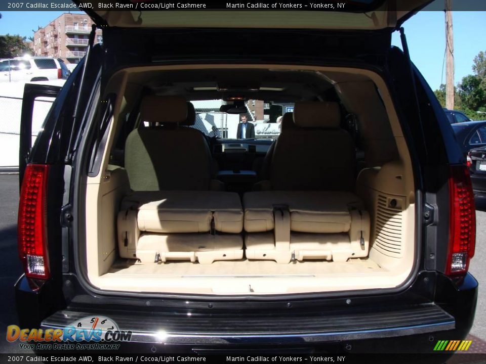 2007 Cadillac Escalade AWD Black Raven / Cocoa/Light Cashmere Photo #25