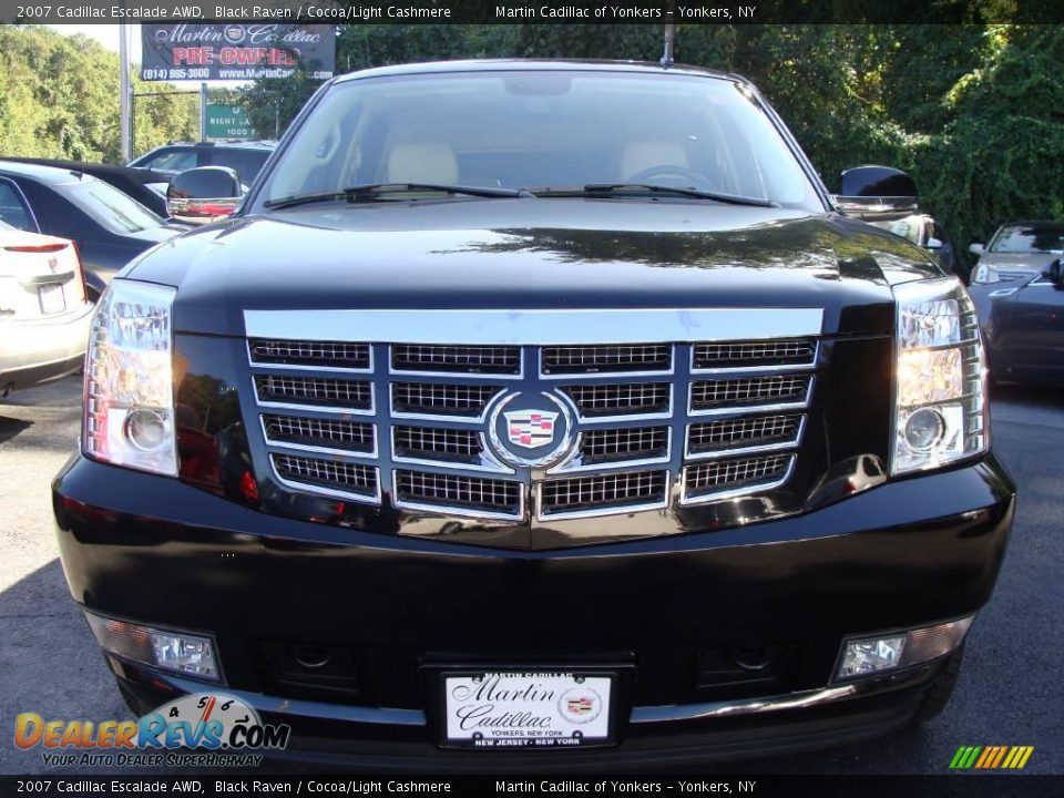 2007 Cadillac Escalade AWD Black Raven / Cocoa/Light Cashmere Photo #2