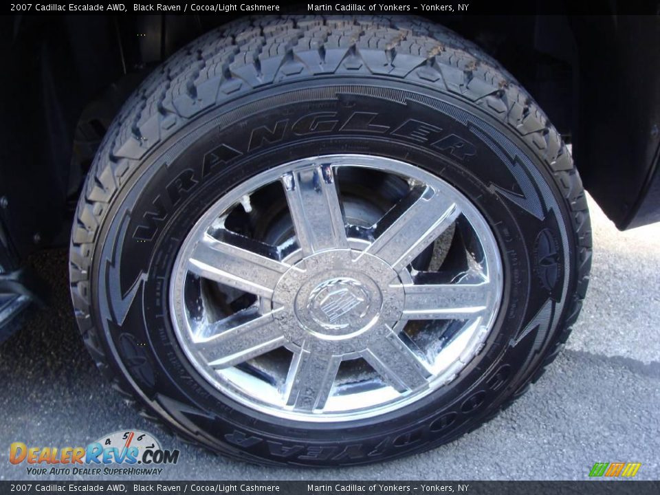 2007 Cadillac Escalade AWD Black Raven / Cocoa/Light Cashmere Photo #7