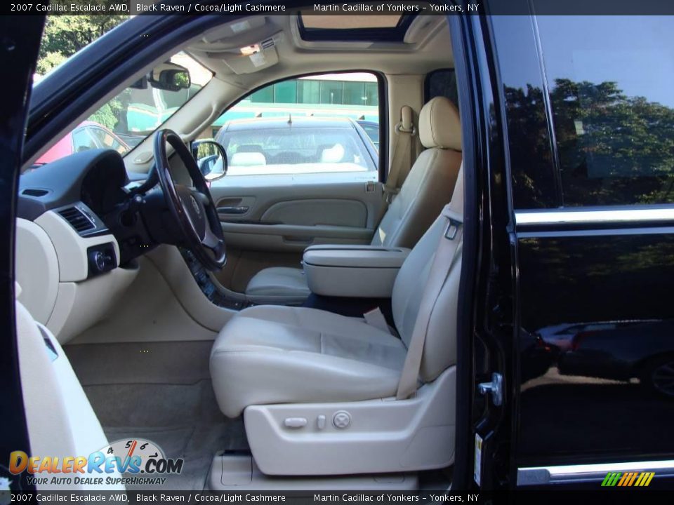 2007 Cadillac Escalade AWD Black Raven / Cocoa/Light Cashmere Photo #11