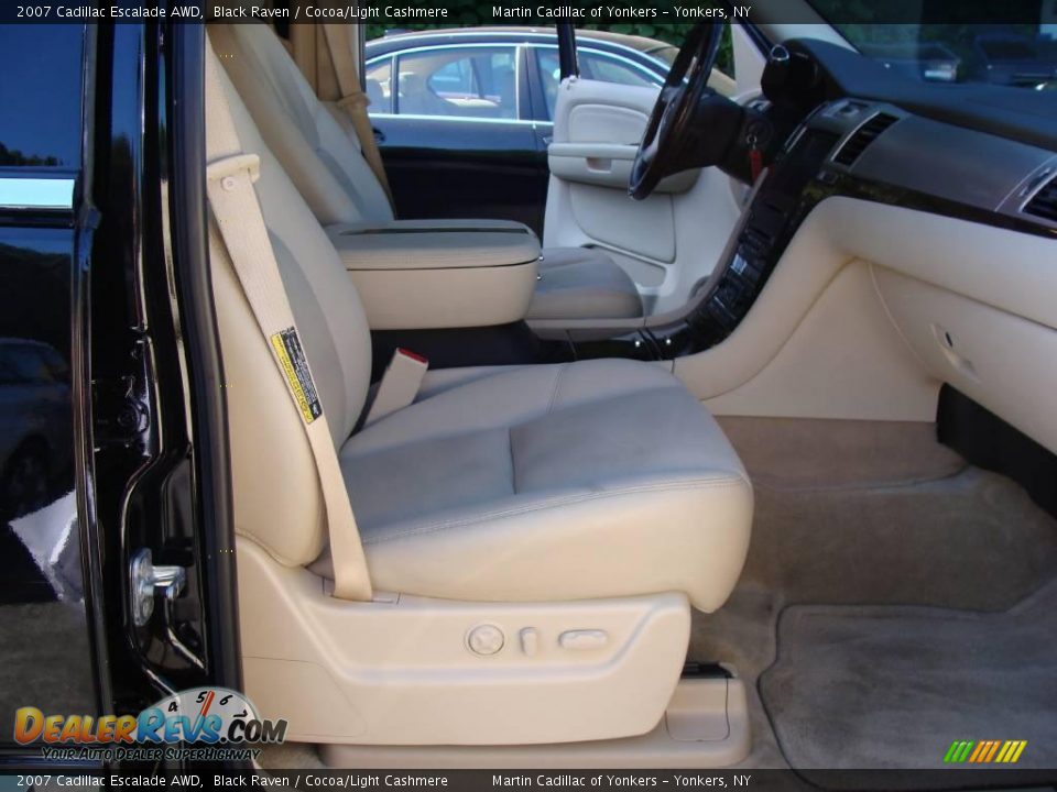 2007 Cadillac Escalade AWD Black Raven / Cocoa/Light Cashmere Photo #14