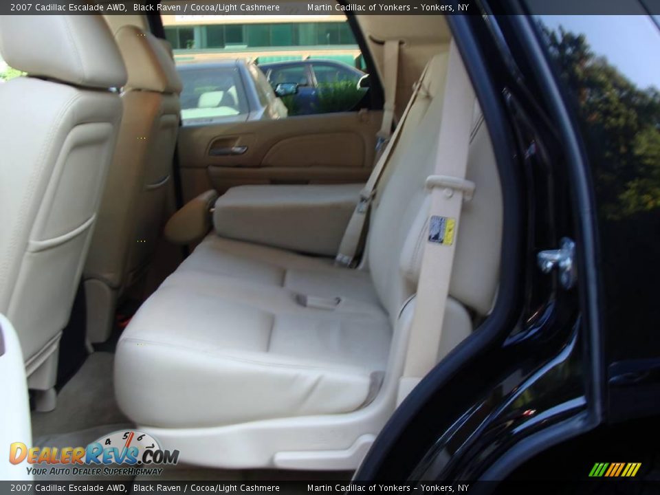 2007 Cadillac Escalade AWD Black Raven / Cocoa/Light Cashmere Photo #17