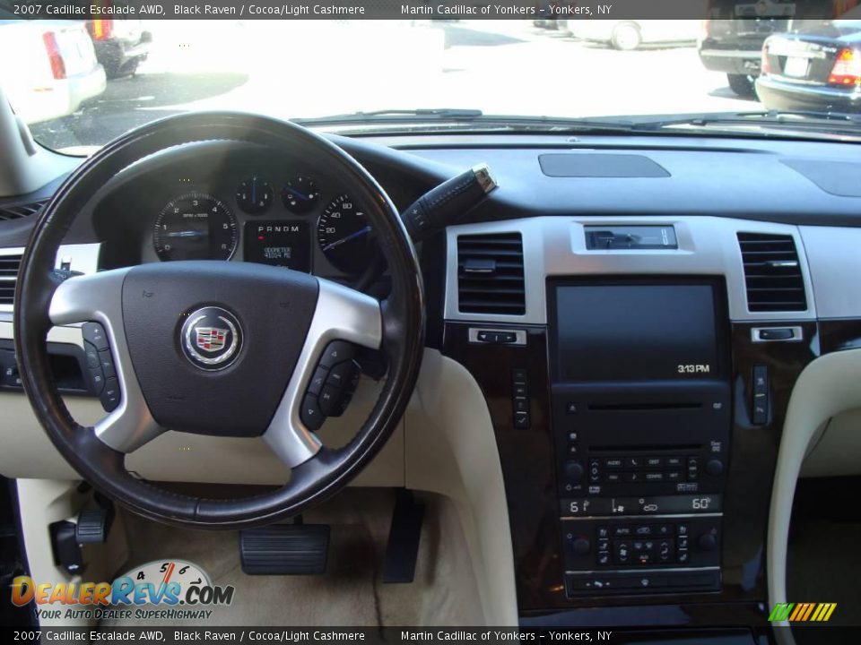 2007 Cadillac Escalade AWD Black Raven / Cocoa/Light Cashmere Photo #19