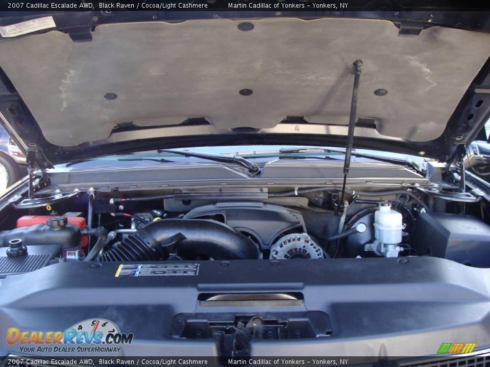 2007 Cadillac Escalade AWD Black Raven / Cocoa/Light Cashmere Photo #27
