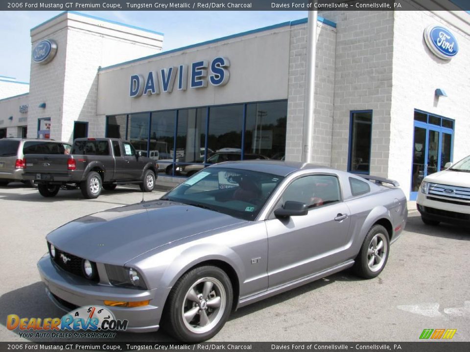 2006 Ford Mustang GT Premium Coupe Tungsten Grey Metallic / Red/Dark Charcoal Photo #1