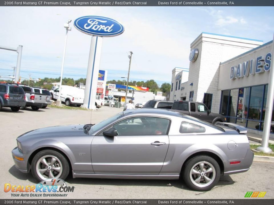 2006 Ford Mustang GT Premium Coupe Tungsten Grey Metallic / Red/Dark Charcoal Photo #2