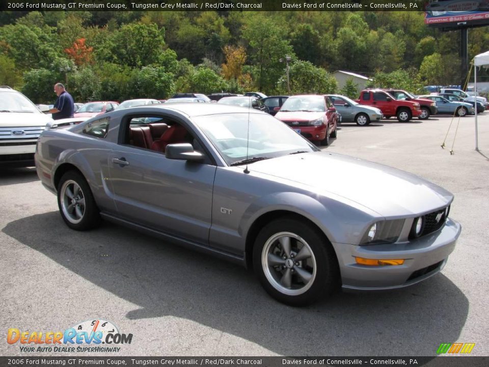 2006 Ford Mustang GT Premium Coupe Tungsten Grey Metallic / Red/Dark Charcoal Photo #5