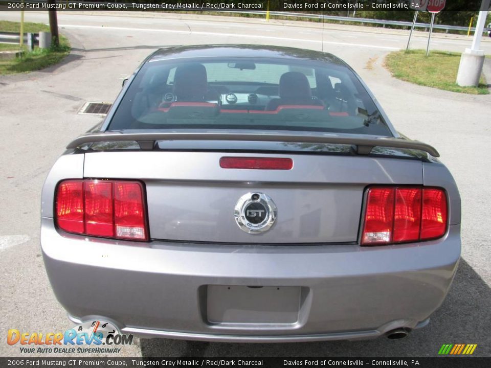 2006 Ford Mustang GT Premium Coupe Tungsten Grey Metallic / Red/Dark Charcoal Photo #7
