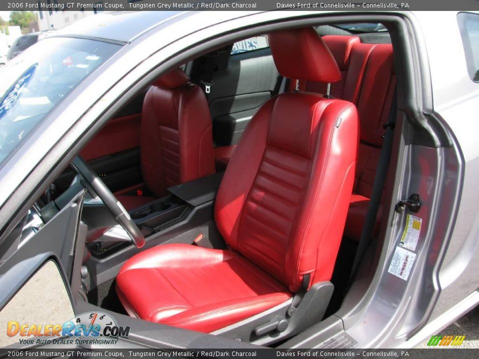 2006 Ford Mustang GT Premium Coupe Tungsten Grey Metallic / Red/Dark Charcoal Photo #8