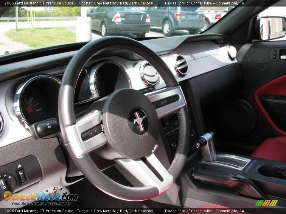 2006 Ford Mustang GT Premium Coupe Tungsten Grey Metallic / Red/Dark Charcoal Photo #9
