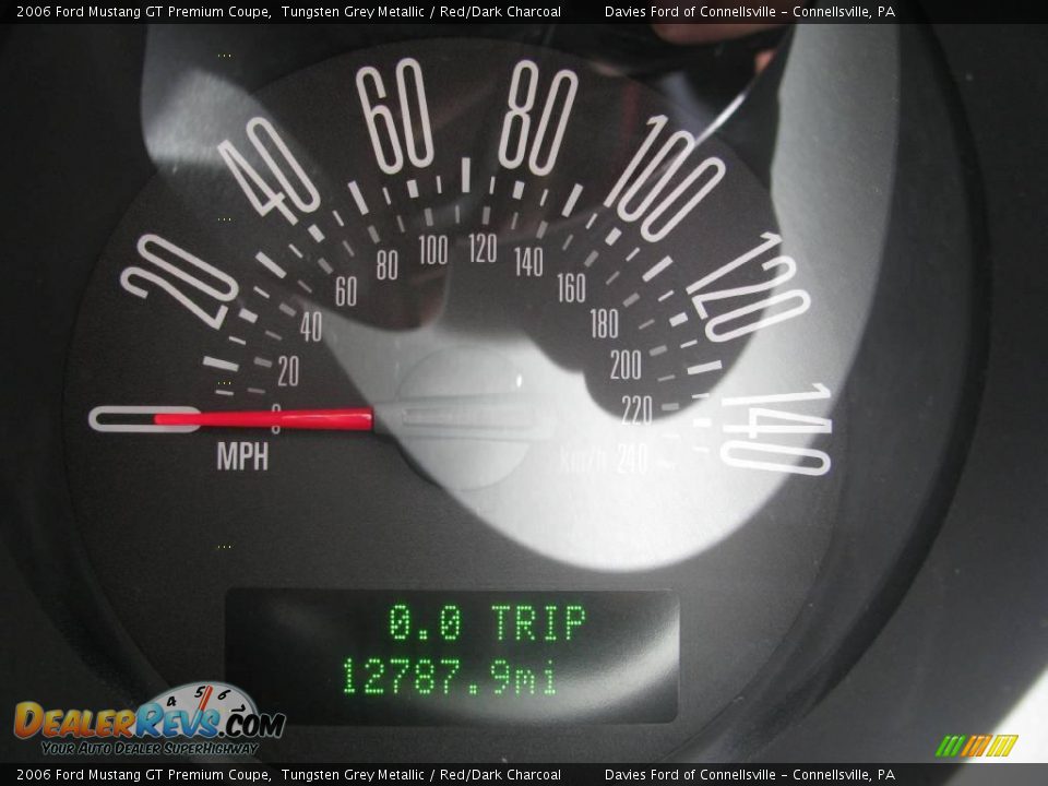 2006 Ford Mustang GT Premium Coupe Tungsten Grey Metallic / Red/Dark Charcoal Photo #15