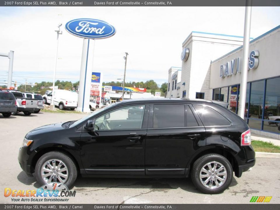 2007 Ford Edge SEL Plus AWD Black / Camel Photo #2