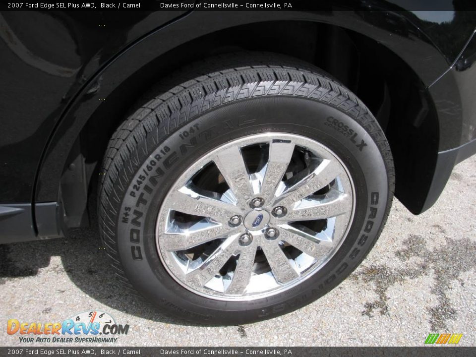 2007 Ford Edge SEL Plus AWD Black / Camel Photo #3
