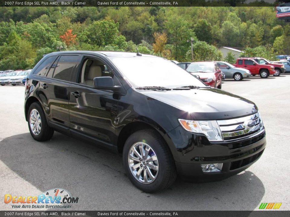 2007 Ford Edge SEL Plus AWD Black / Camel Photo #5