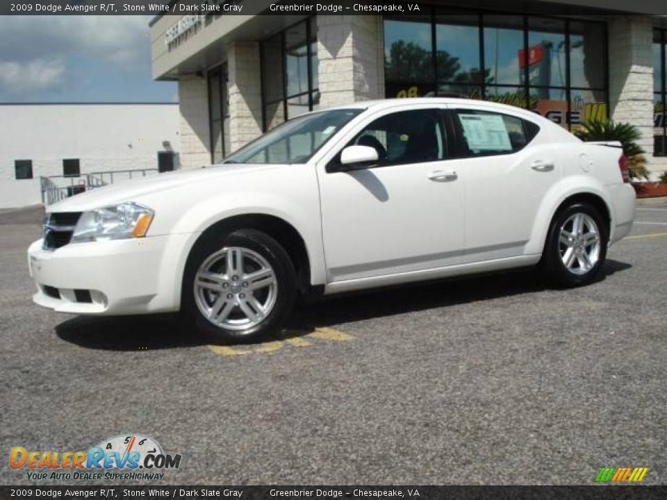 2009 Dodge Avenger R/T Stone White / Dark Slate Gray Photo #2