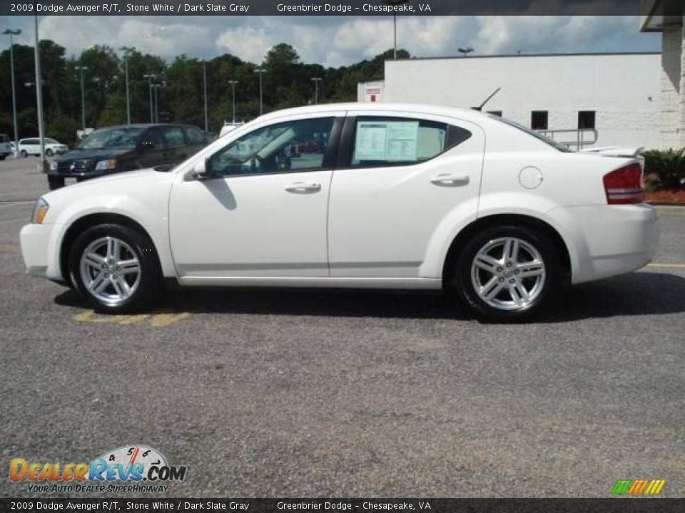 2009 Dodge Avenger R/T Stone White / Dark Slate Gray Photo #3