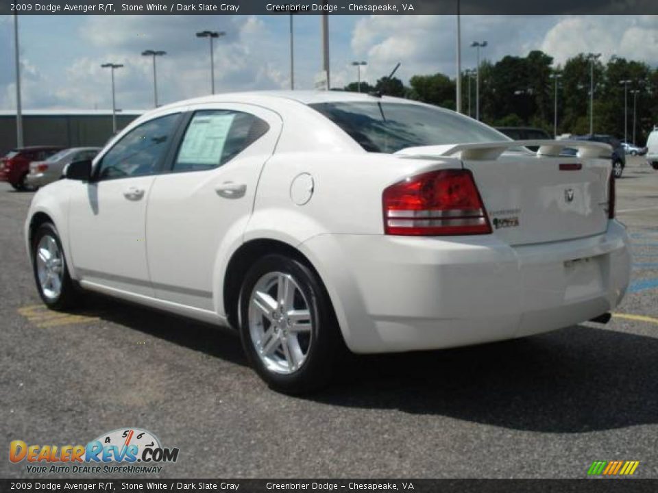 2009 Dodge Avenger R/T Stone White / Dark Slate Gray Photo #4