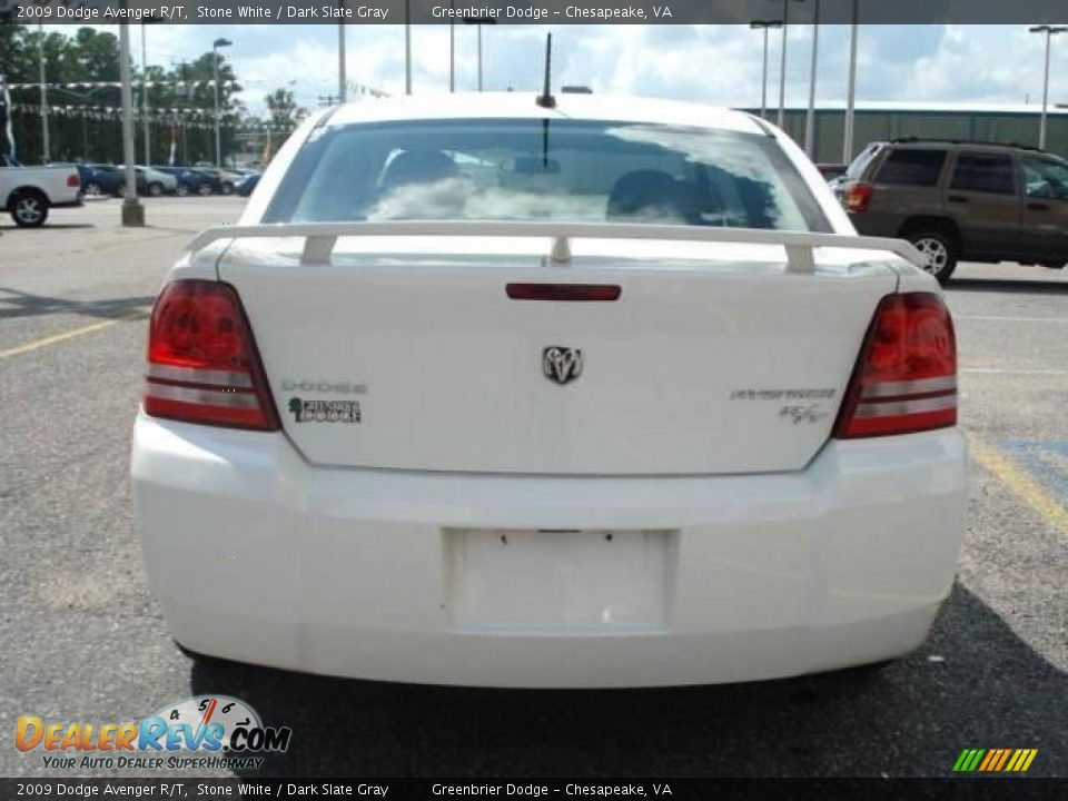 2009 Dodge Avenger R/T Stone White / Dark Slate Gray Photo #5