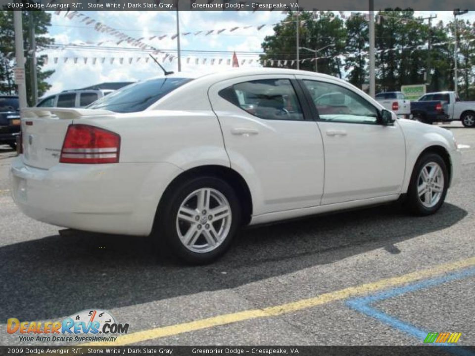 2009 Dodge Avenger R/T Stone White / Dark Slate Gray Photo #6