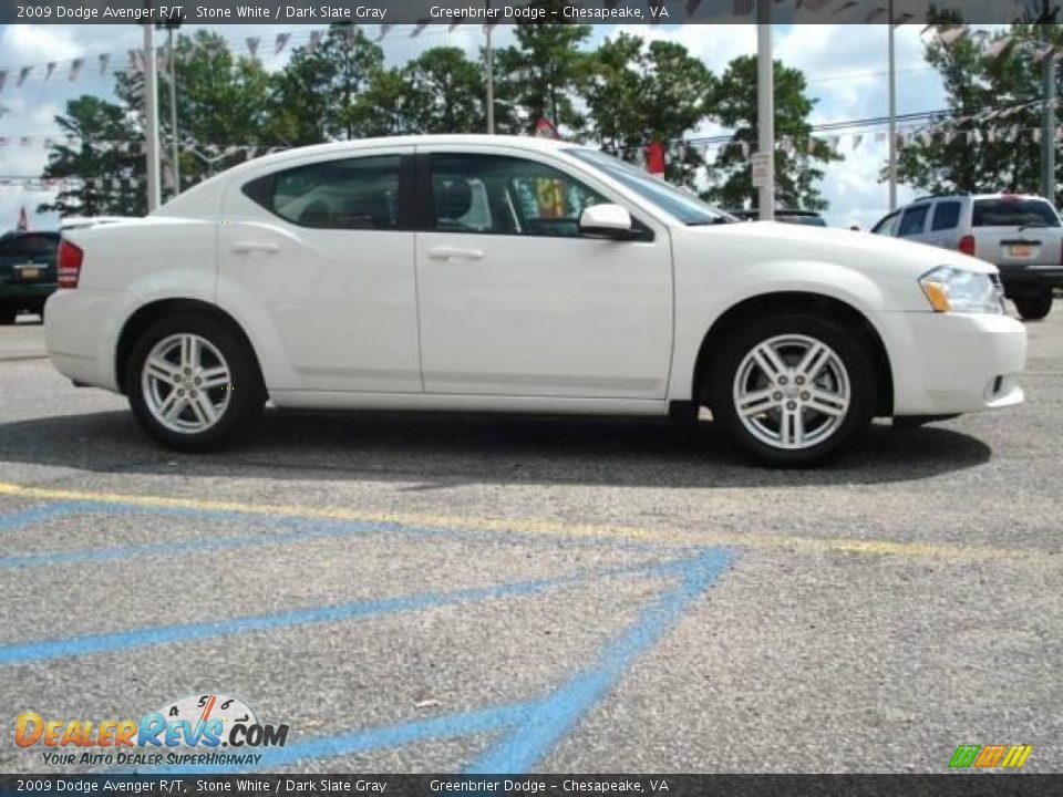 2009 Dodge Avenger R/T Stone White / Dark Slate Gray Photo #7