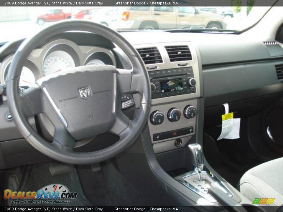 2009 Dodge Avenger R/T Stone White / Dark Slate Gray Photo #10