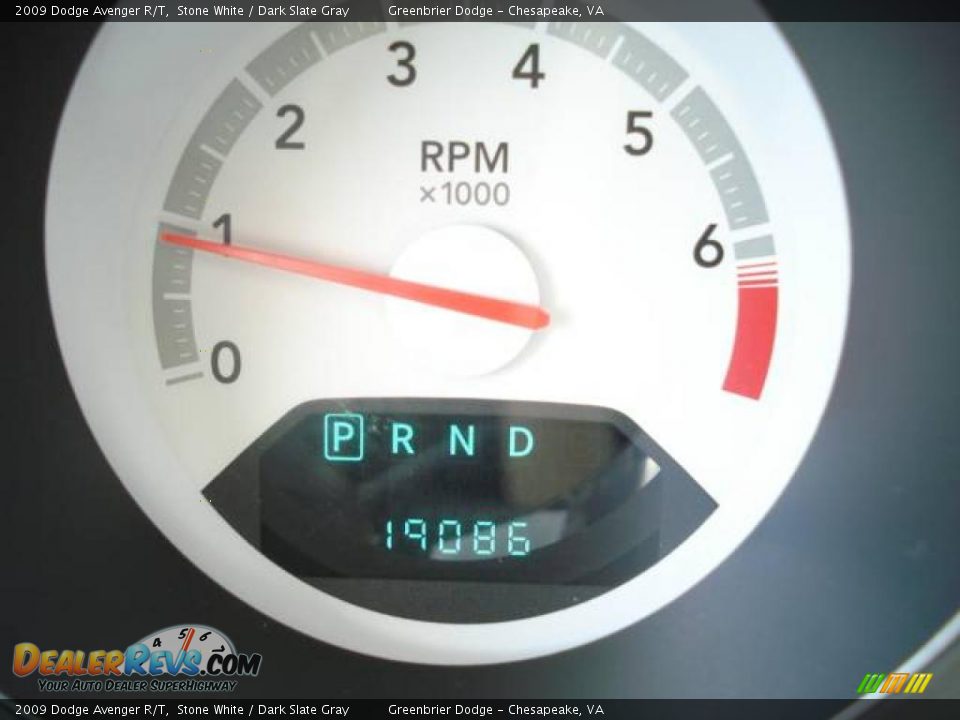 2009 Dodge Avenger R/T Stone White / Dark Slate Gray Photo #15