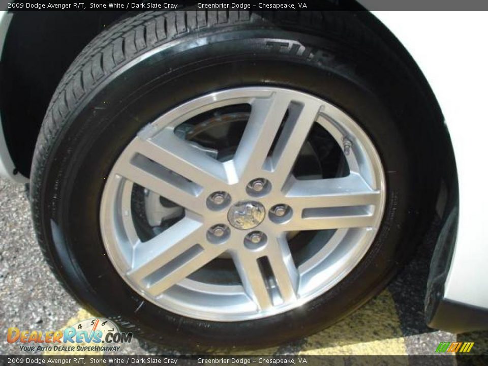 2009 Dodge Avenger R/T Stone White / Dark Slate Gray Photo #16