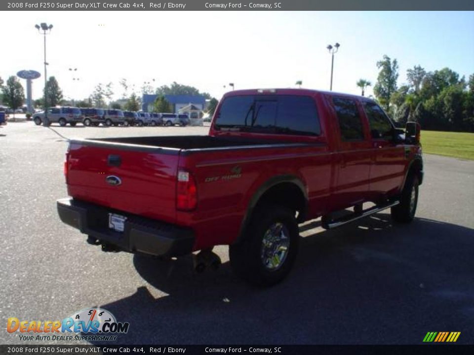 2008 Ford F250 Super Duty XLT Crew Cab 4x4 Red / Ebony Photo #5