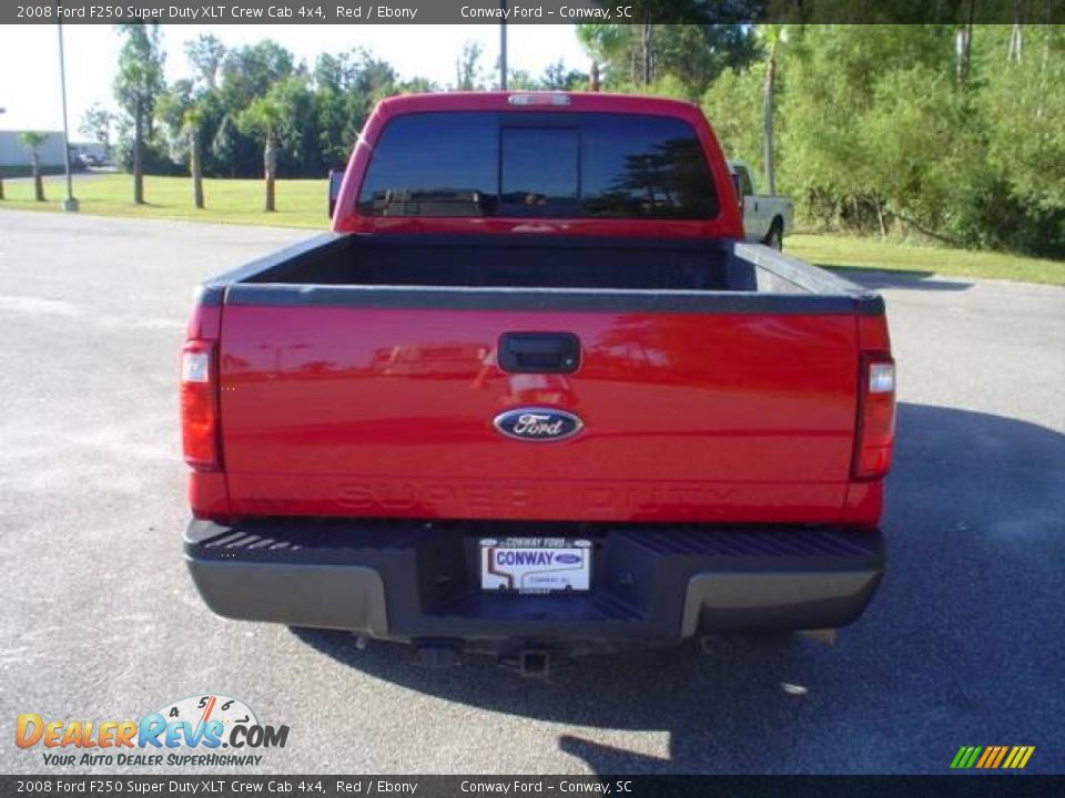 2008 Ford F250 Super Duty XLT Crew Cab 4x4 Red / Ebony Photo #6