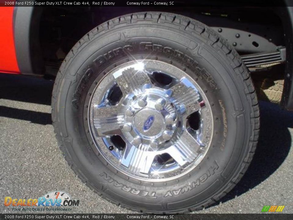 2008 Ford F250 Super Duty XLT Crew Cab 4x4 Red / Ebony Photo #9