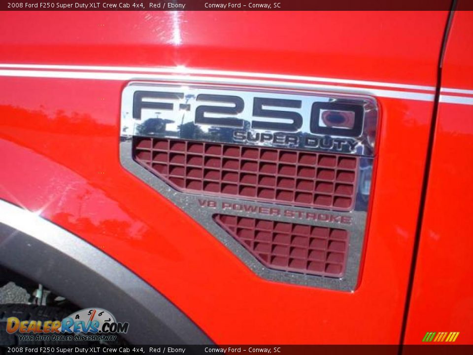 2008 Ford F250 Super Duty XLT Crew Cab 4x4 Red / Ebony Photo #13