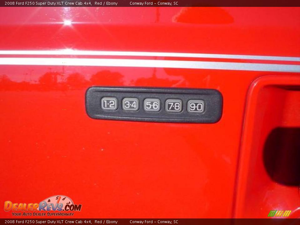 2008 Ford F250 Super Duty XLT Crew Cab 4x4 Red / Ebony Photo #14