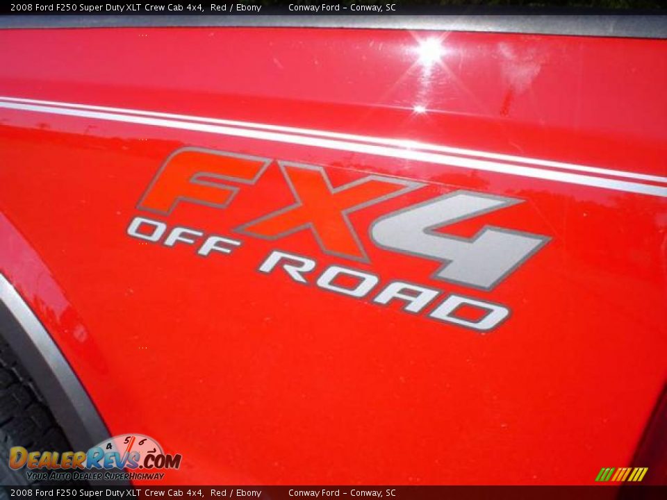 2008 Ford F250 Super Duty XLT Crew Cab 4x4 Red / Ebony Photo #15