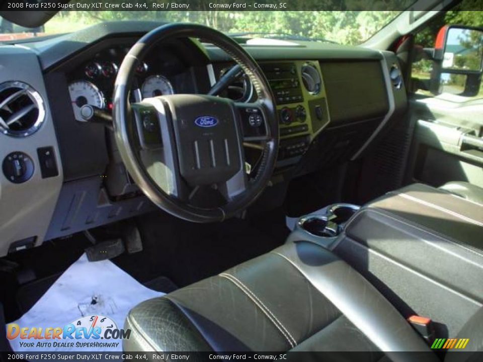 2008 Ford F250 Super Duty XLT Crew Cab 4x4 Red / Ebony Photo #24