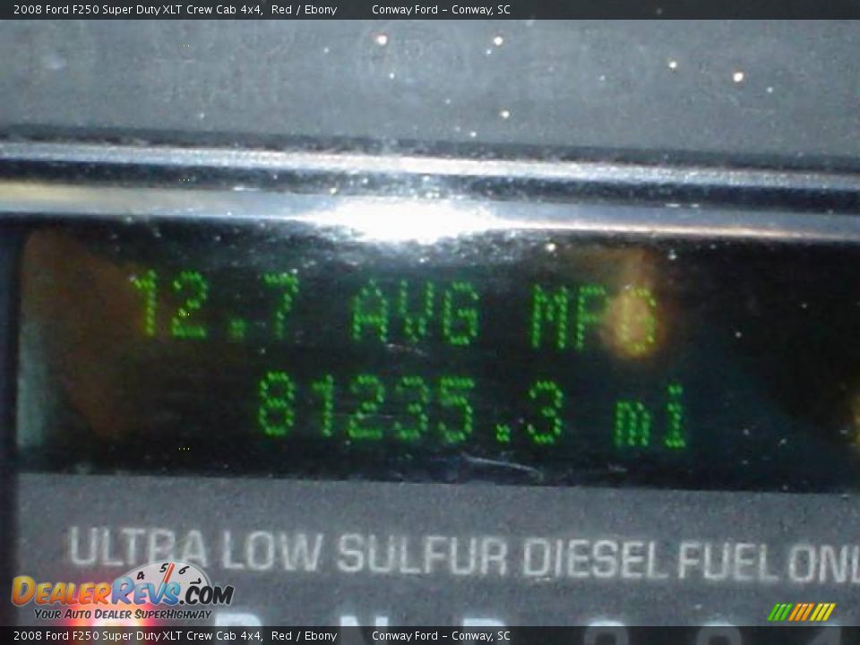 2008 Ford F250 Super Duty XLT Crew Cab 4x4 Red / Ebony Photo #25