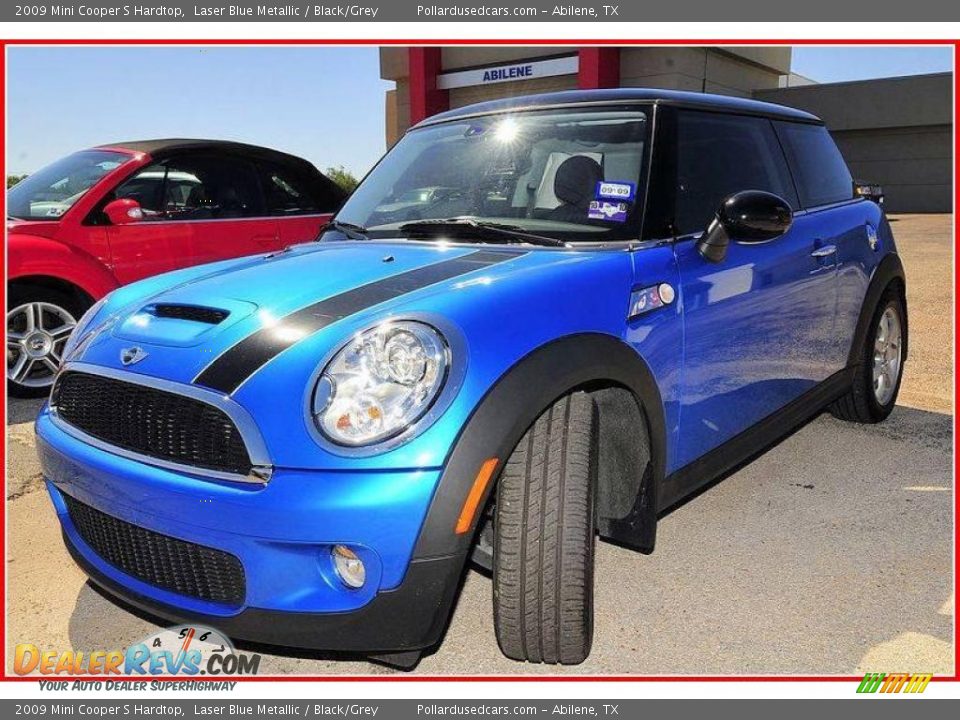 2009 Mini Cooper S Hardtop Laser Blue Metallic / Black/Grey Photo #1