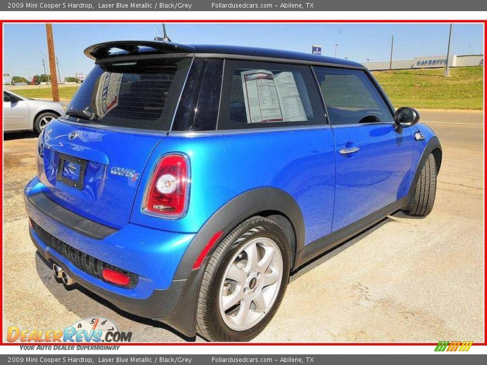 2009 Mini Cooper S Hardtop Laser Blue Metallic / Black/Grey Photo #6