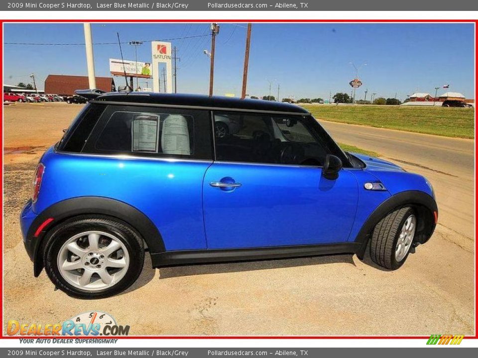 2009 Mini Cooper S Hardtop Laser Blue Metallic / Black/Grey Photo #7