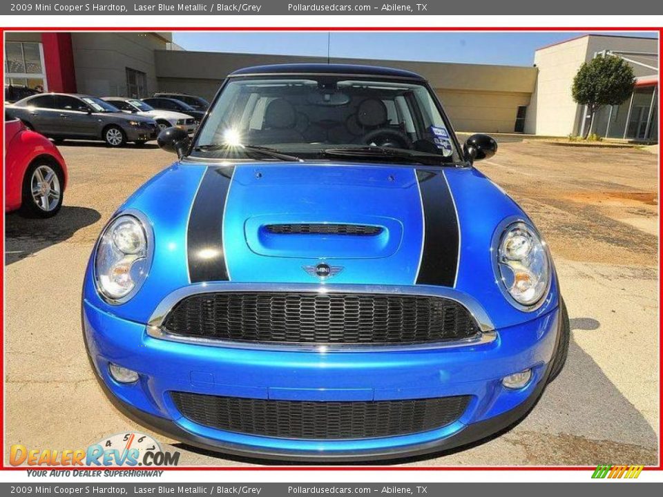 2009 Mini Cooper S Hardtop Laser Blue Metallic / Black/Grey Photo #9